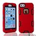 5C Case, iPhone 5C Case Cover, Magicsky Full Body Hybrid Impact Shockproof Defender Case Cover for Apple iPhone 5C, 1 Pack(Black/Red)