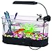 QTMY Mini Desktop Aquariums Fish Tank with LED Light Pen Holder Alarm Clock Office Decorationthumb 1
