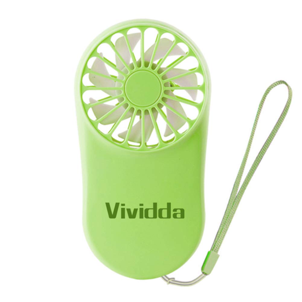 Vividda Portable Mini USB Fan Silent Hand Held Fans Battery Operated