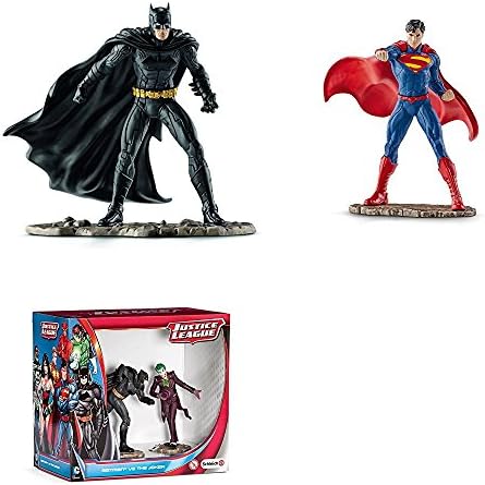 Shleich Batman, Superman, Batman vs. The Joker Fighting Action Figure Set