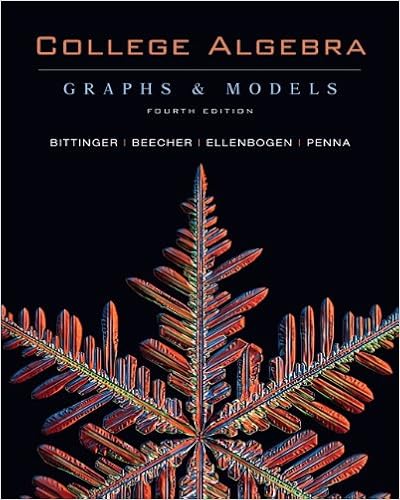 College Algebra Graphs And Models 4th Edition Marvin L Bittinger Judith A Beecher David J Ellenbogen Judith A Penna 9780321528322 Amazon Com Books