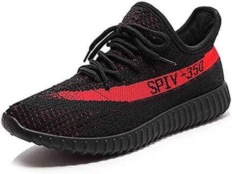 Stabonn Men Women Non Slip Running Breathable Sneakers Unisex Casual Workout Gym Tennis Shoes BlackRed 39