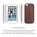 iCASEIT iPhone SE 5s 5 Wood Case - Handmade Premium Quality Genuinely Natural & Unique wooden Cover - Walnut / Clear