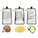 Fullstar Cheese Box Grater Shredder with Catch Food Container Base and 3 Interchangeable Stainless Steel Blades