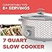 BLACK+DECKER SC3007D Slow Cooker, 7 Quart, Dial Control, Purple & Silver Leaf Pattern