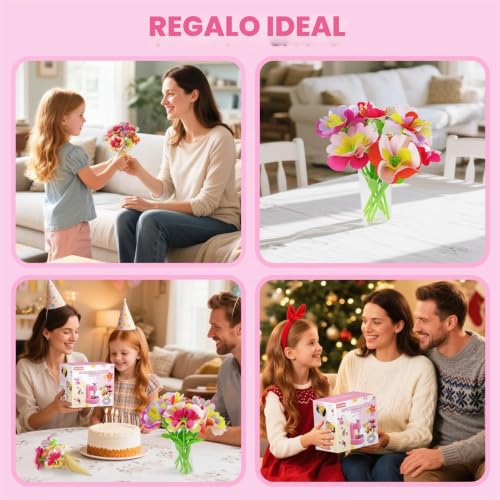 ASTGMI Flower Girls Craft Kit, DIY Flower Press Toys, Toys Gifts Birthday Kids School for 4 5 6 7 8 9 10 Years, Mother's Day Gift, Gift for Girls Christmas