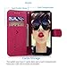 Compatible with Galaxy S8 Case, S8 Case Embossed Love PU Leather Case TPU Shock Bumper Detachable Magnetic Wallet Case with Slot Wallet Wrist Strap Cover for Samsung Galaxy S8 (Hot Pink)