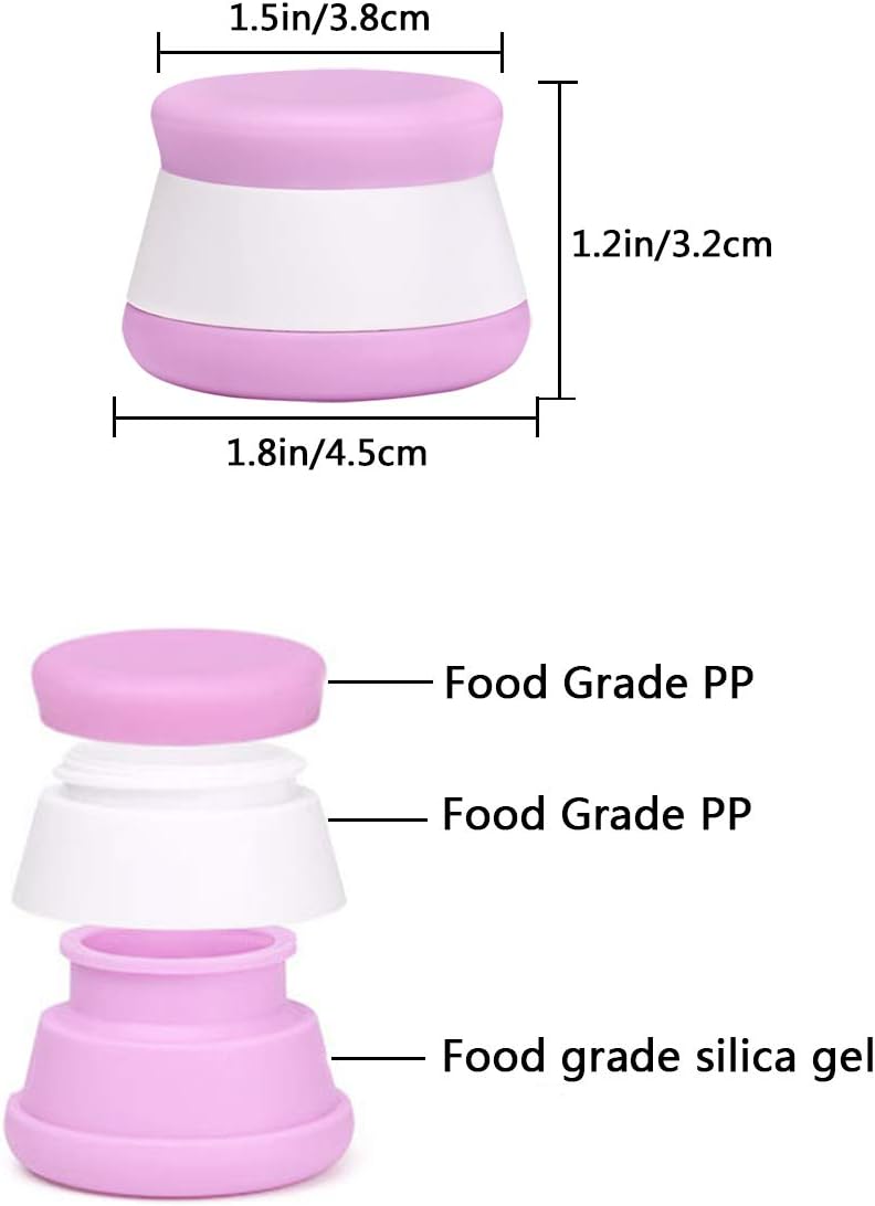 5 Pack Travel Containers, TSA Approved 20ml Leakproof Silicone Cream Jars Squeezable Portable Soft Travel Bottles for Shampoo Conditioner Lotion Face Hand Body Cream Toiletries - Image 3