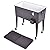 (US Stock)Evelove Outdoor Rattan Party Portable Rolling Cooler Cart Ice Beer Beverage Chest 80-Quart