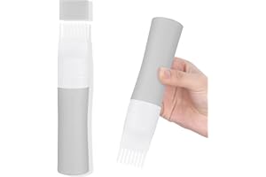 BUNROD Silicone Root Comb Applicator Bottle Oil Applicator for Hair Dye Hair Oiling Bottles with Graduated Scale (Grey)