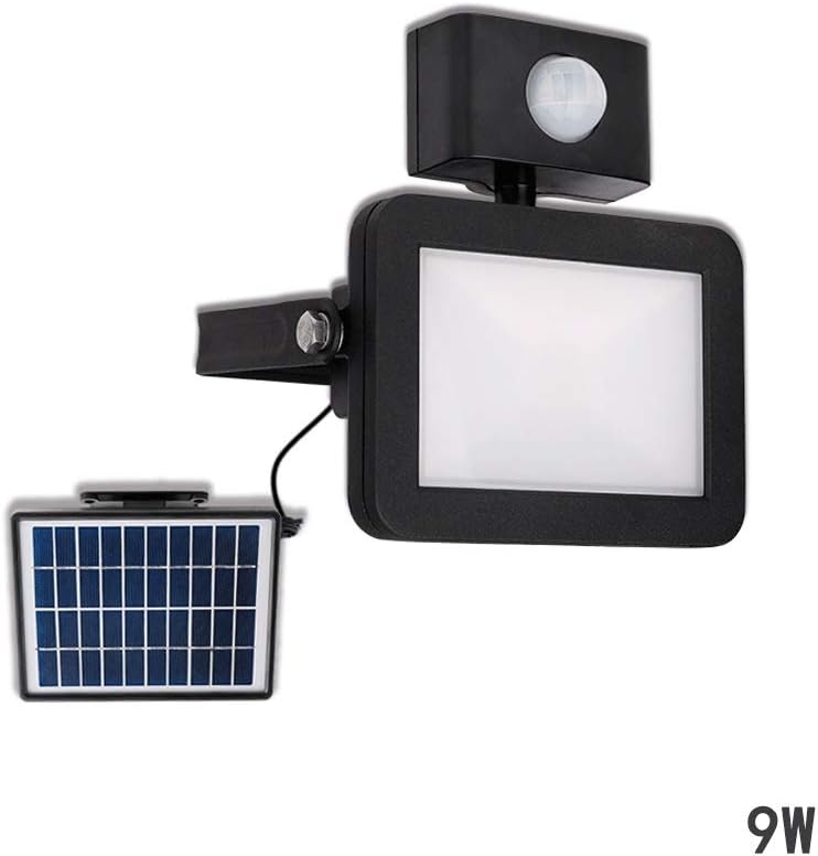 DGYZ LED Super Bright Solar Security Light Floodlight with PIR Motion Sensor Human Body Infrared (Size : 9W)