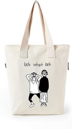 Amazon 実りの秋 トートバッグ レディース キャンバス 友達柄 大容量 軽量 ファスナー おしゃれ 通勤 通学 肩掛け 手提げ 帆布 かわいい 折りたたみ 縦型 エコバッグ 頑丈なつくり ベージュ トートバッグ