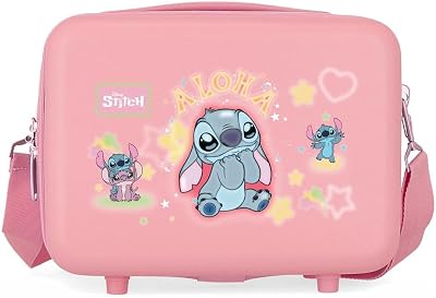 Joumma Disney Stitch You & Me Adaptável Saco de Higiene Rosa 29x21x15 cm ABS rígido 9,1L 0,8 kgs