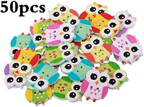 2 Hole Wooden Buttons (Pack Of 50pcs)