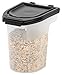 IRIS USA WeatherPro Airtight Pet Food Storage Container, Up to 6.5 lbs, Treat Box for Dog Cat and Bird Food, Keep Fresh, Translucent Body, Easy Clean Up, BPA free, Clear/Black