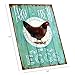 Barnyard Designs Retro Vintage Metal Tin Bar Sign, Decorative Wall Art Signage, Primitive Farmhouse Country Kitchen Home Décor (Eggs Hen)