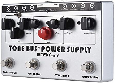Professional Multi- Mini Guitar Effect Pedal Multi-effects Processor, WULAU Guitar Effect Pedal True Bypass,3 Effects Pedal + 8 Outputs Power Supply in 1 Unit, photoelectric vibrato effect , Bass Effects Pedal