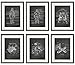 IDIOPIX Space Patent Prints Home Decor Chalkboard Art Print Set of 6 Prints UNFRAMED No.4