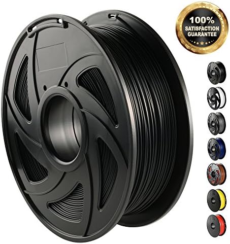 OAKTECH RF-01 Black PLA 3D Printer Filament, 1.75 mm, +/- 0.05 mm, 1.0 KG (2.2 lbs)