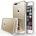 iPhone 7 Plus Mirror Case, Luxury Mirror Back Shock-Absorption Flexible TPU Bumper Anti-Scratch Bright Reflection Protective Cases (Gold) for Apple iPhone 7 Plus (2016)