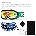 PP PICADOR Kids Ski Goggles with Excellent Impact Resistance Anti-Fog Lens 100% UV Protection for Boys & Girls (Black)