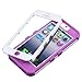 MYBAT IPHONE5HPCTUFFSO009NP Premium TUFF Case for iPhone 5 - 1 Pack - Retail Packaging - Ivory White/Electric Purple
