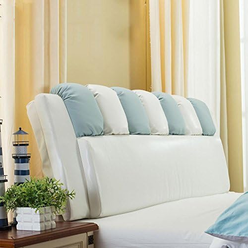 FLHSLY bedside Cushion Big backrest lumbar support cushion reading pillows high-density sponge pillow , blue , 120cm