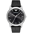 Emporio Armani Men's Three-Hand Leather Watch
