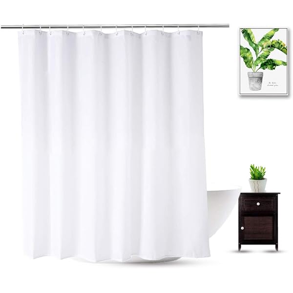 Amazon Com Short Shower Curtain With 66 Inch Length Fabric