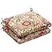 Pillow Perfect Bright Floral Indoor/Outdoor Chair Pad With Ties, 2 Count, 16