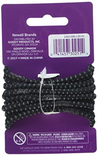 Goody Hair Slideproof Hair Tie Elastics 4mm Black 10 Count