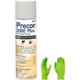 Precor 2000 Plus Premise Spray with USA Supply Protective Gloves and Pest ID Card - Prevents Flea Build-up for 7 Months