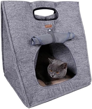 CWXW? Three-use multi-functional natural blanket cloth pet bed warm cat litter cat bed cat and dog portable fashion out of the nest , 2