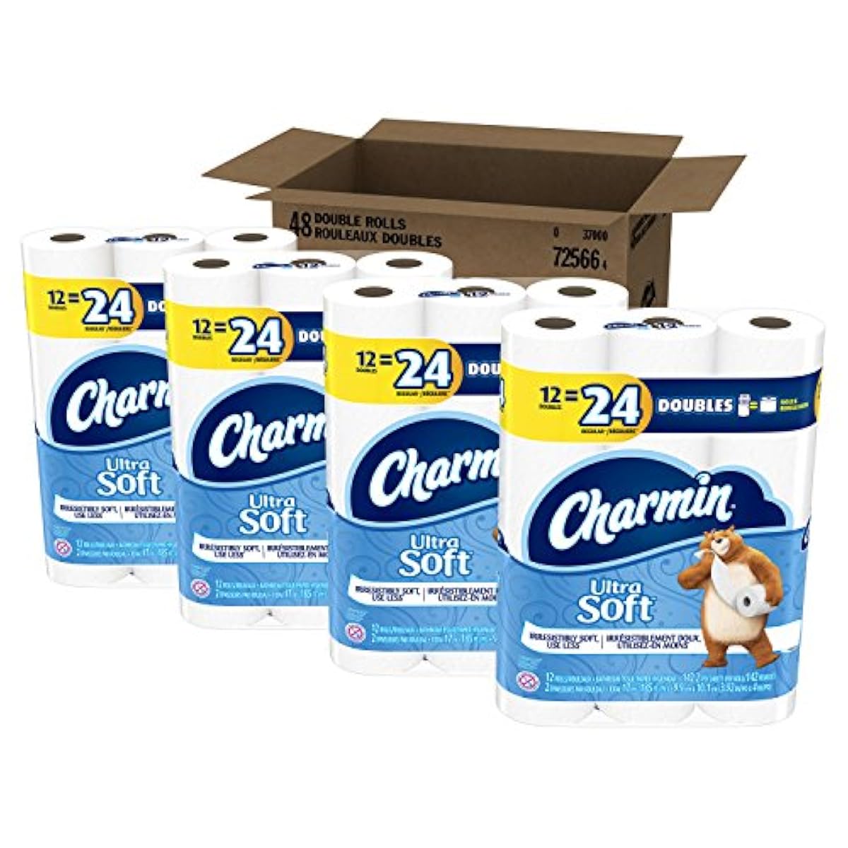 Charmin Ultra Soft Toilet Paper, 48 Double Rolls = 96 Regular Rolls