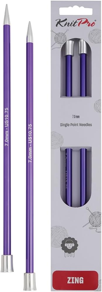 KnitPro Zing Single Pointed Needles 14 in 7.00mm Aluminium