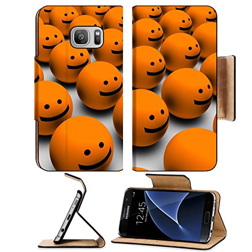 Luxlady Premium Samsung Galaxy S7 Flip Pu Leather Wallet Case IMAGE ID 6663273 Happiness with a Group of Happy Faces