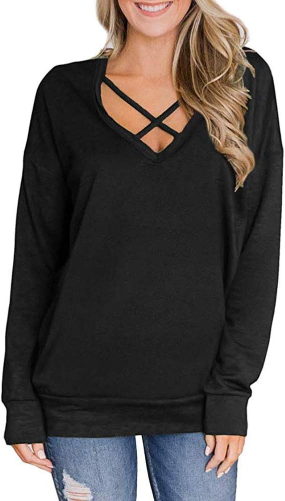 criss cross front sweatshirt