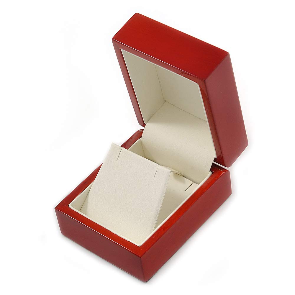 Avalaya Luxury Wooden Red Mahogany Gloss Earrings/Pendant Box (Earrings are not included)