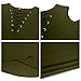 OLUOLIN Women's Sexy Lace Up Shirts Tops Cold Shoulder Blouses