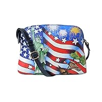 Sharif 1827 Artisan Hand Painted Leather Crossbody Americana