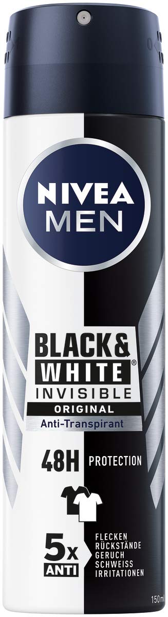 Nivea Deodorant Spray Black + White, 150 ml