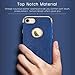 LOHASIC for iPhone 7 Case, Premium Leather Flexible Soft Bumper Cover Non Slip Shockproof Protective Cases Compatible with iPhone 7 - [Ink Blue, 4.7