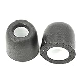 misodiko 5.5mm Replacement Memory Foam In-Ear Earbud Tips compatible for BlueBuds X, X2, X3 and Freedom F5 Bluetooth Headphones with Sports Ear Hooks - M550 (3-Pairs, Black, Small)
