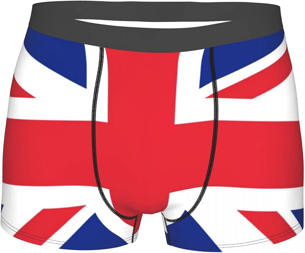 Underwear Boxer Briefs For Men English Flags Mens Men'S Elastic Boxer
