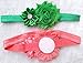 QandSweet Baby Girl Headbands with Polygonal Flower Inlay Rhinestone for Photography (16 Pack)