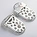 VEY 1 Pair Bicyle Rear Feet Pedals, Universal Folding Stainless Steel Footrest Lightweight Mountain Bike Rear Foot Pedal -Silver