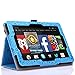 MoKo Case for Fire HD 7 2014 - Slim Folding Cover with Auto Wake / Sleep for Amazon Kindle Fire HD 7 Inch 4th Generation Tablet (Not Fits HD 7 2015), Cutie Charm BLUE
