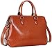 HESHE Leather Purses for Women Shoulder Handbags Tote Work Bag Designer Satchel Bags Crossbody Purses for Woman Zippered Handbag (SBrown-Cowhide Leather)