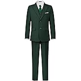 Saruit Boys' Formal Suits Set Dresswear Tuxedo Suit Adjustable Waist with Suspenders Teen Boy Dress Clothes