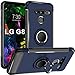 HNHYGETE Designed for LG G8 ThinQ Case/LG G8 Case,360 Degree Rotating Ring Holder Layer Heavy Duty Non Slip Shockproof Bumper Rugged Protective Cover(2019) 6.1